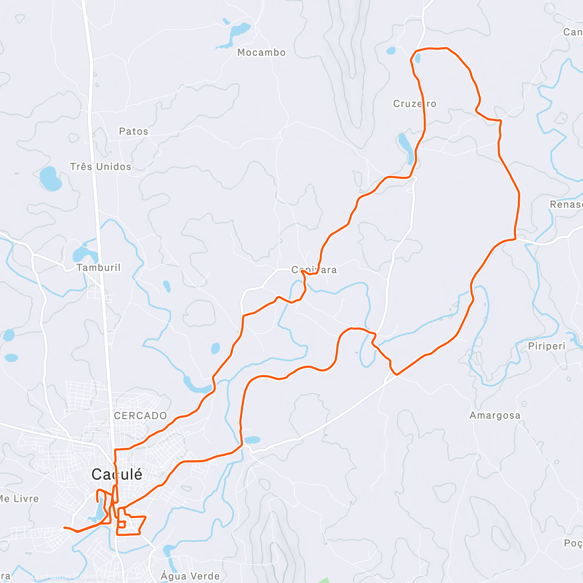 Map of the activity, Pedal do cheiro!!🙏🌵🚴