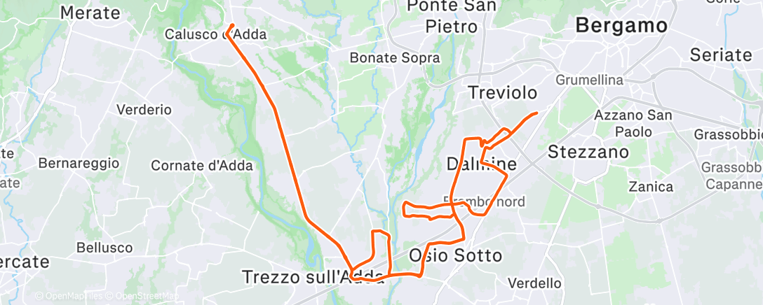 Map of the activity, Morning Rollers Agility 120-130rpm