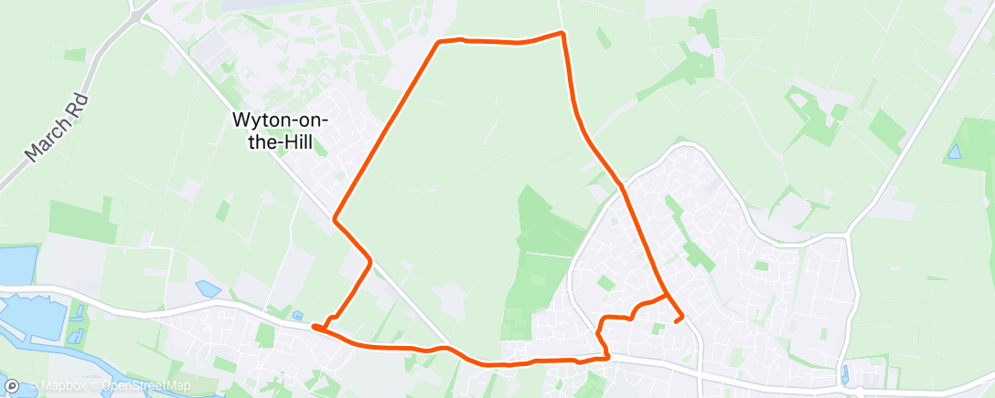 Map of the activity, Easy run 1.1
