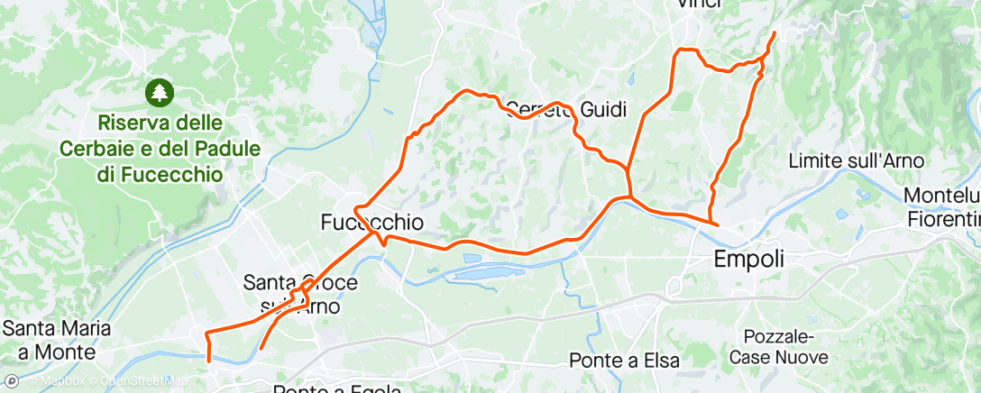 Map of the activity, Sgambata pre Sticciano