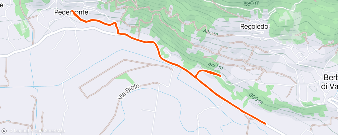 Mapa de la actividad, Berbenno di Valtellina
