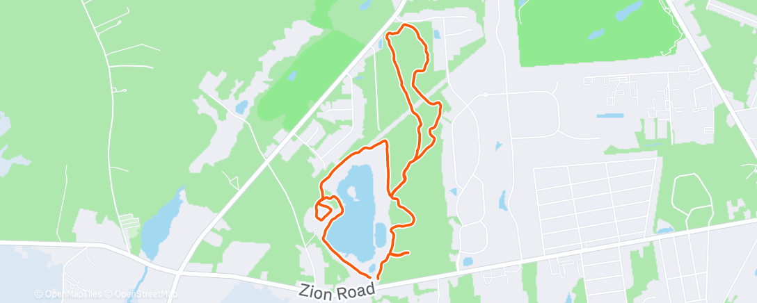 Map of the activity, Afternoon Trail Run