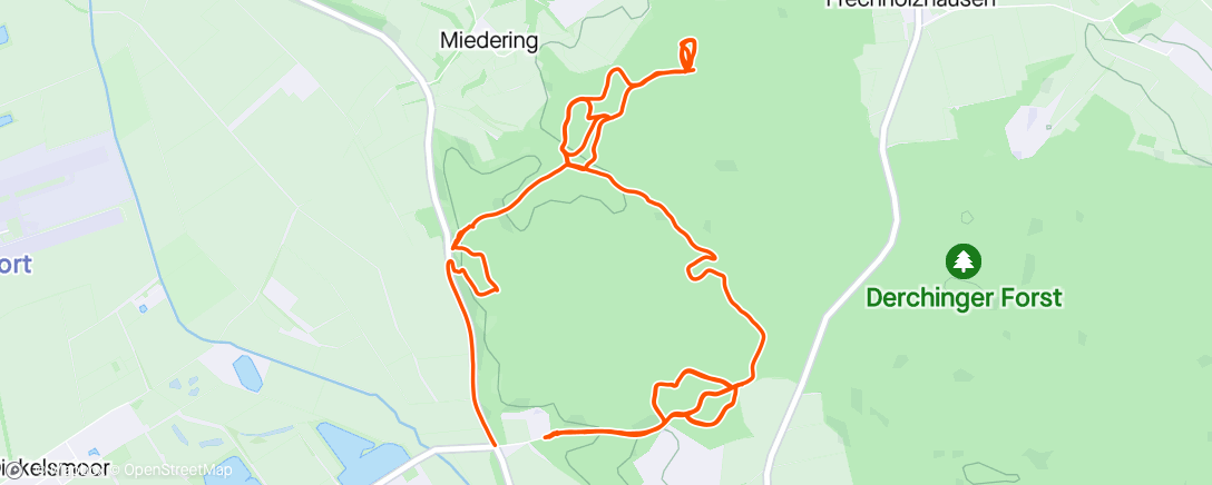 Mapa de la actividad, Mountainbike-Fahrt am Nachmittag