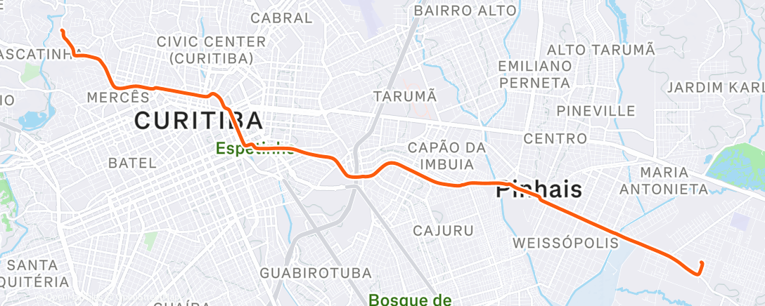 Map of the activity, Morning Ride