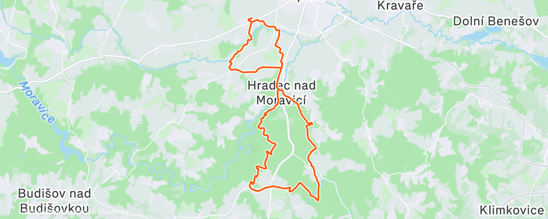 Карта физической активности (Parádní Winter Gravel Ride 👌❄️)