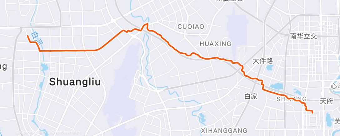 Map of the activity, 晨间骑行
