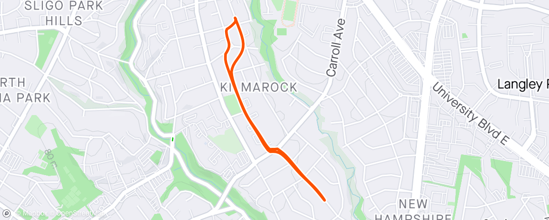Map of the activity, Afternoon Ride Takoma Park, Maryland ⛅