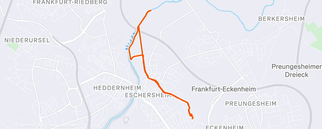 Map of the activity, Traurig 5 x 120 m