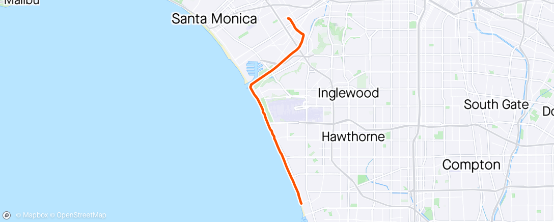 Map of the activity, Beach ride with bae