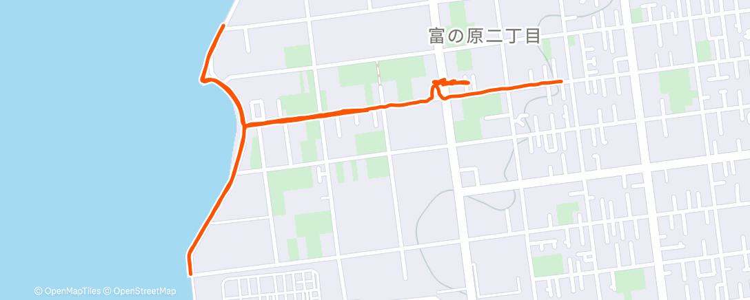 Map of the activity, 午後のランニング