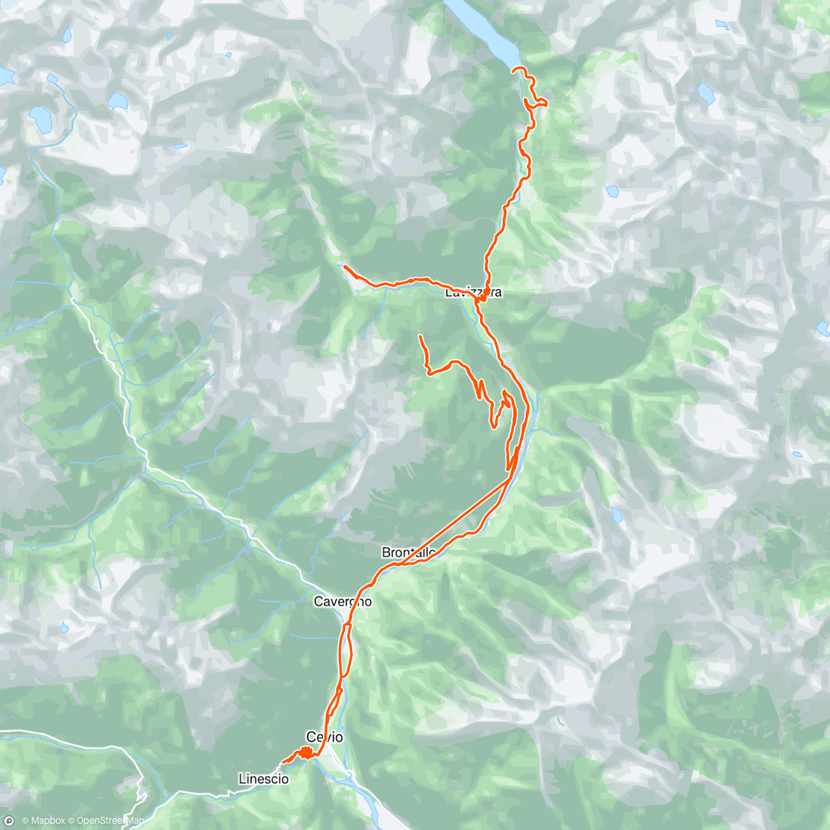 Map of the activity, Climbs, Climbs, Climbs - Dolci, Dolci, Dolci