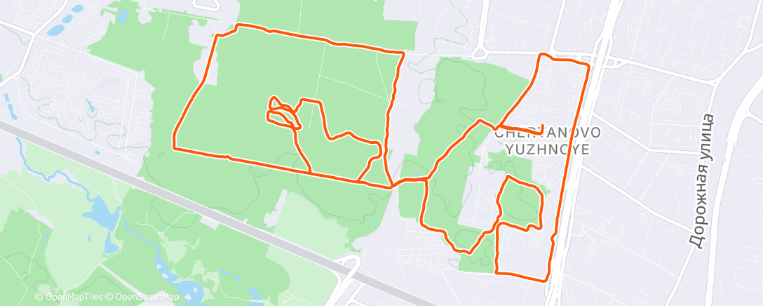 Map of the activity, Дневной забег