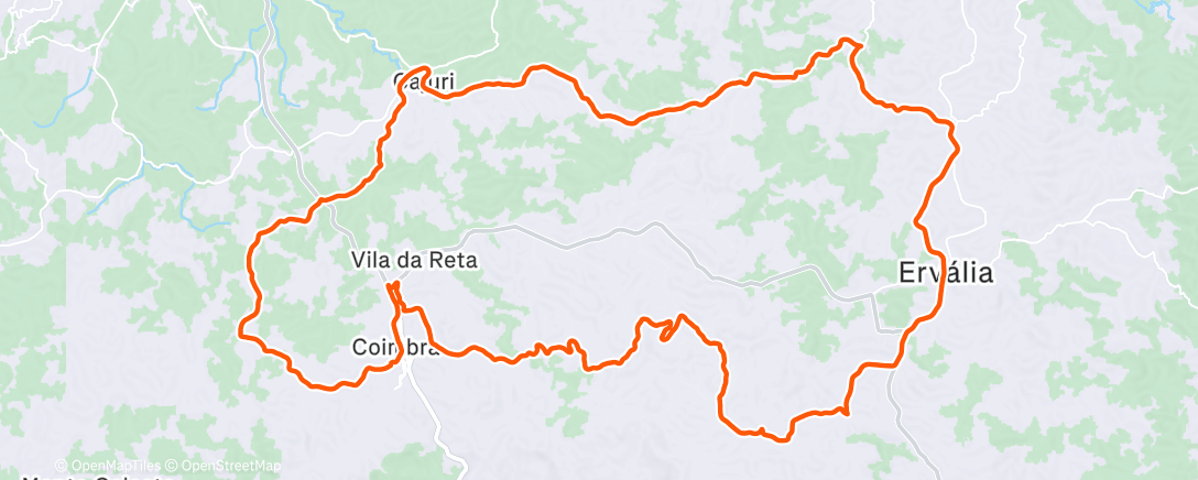 Map of the activity, Pedalada de mountain bike vespertina