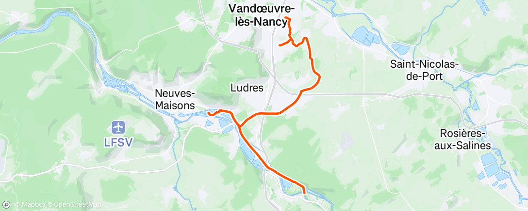 Map of the activity, Sortie vélo dans l'après-midi