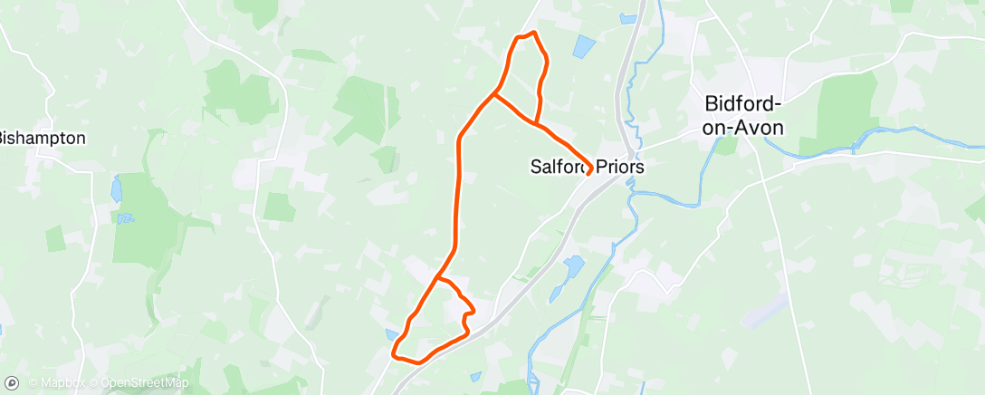 Map of the activity, Morning Run