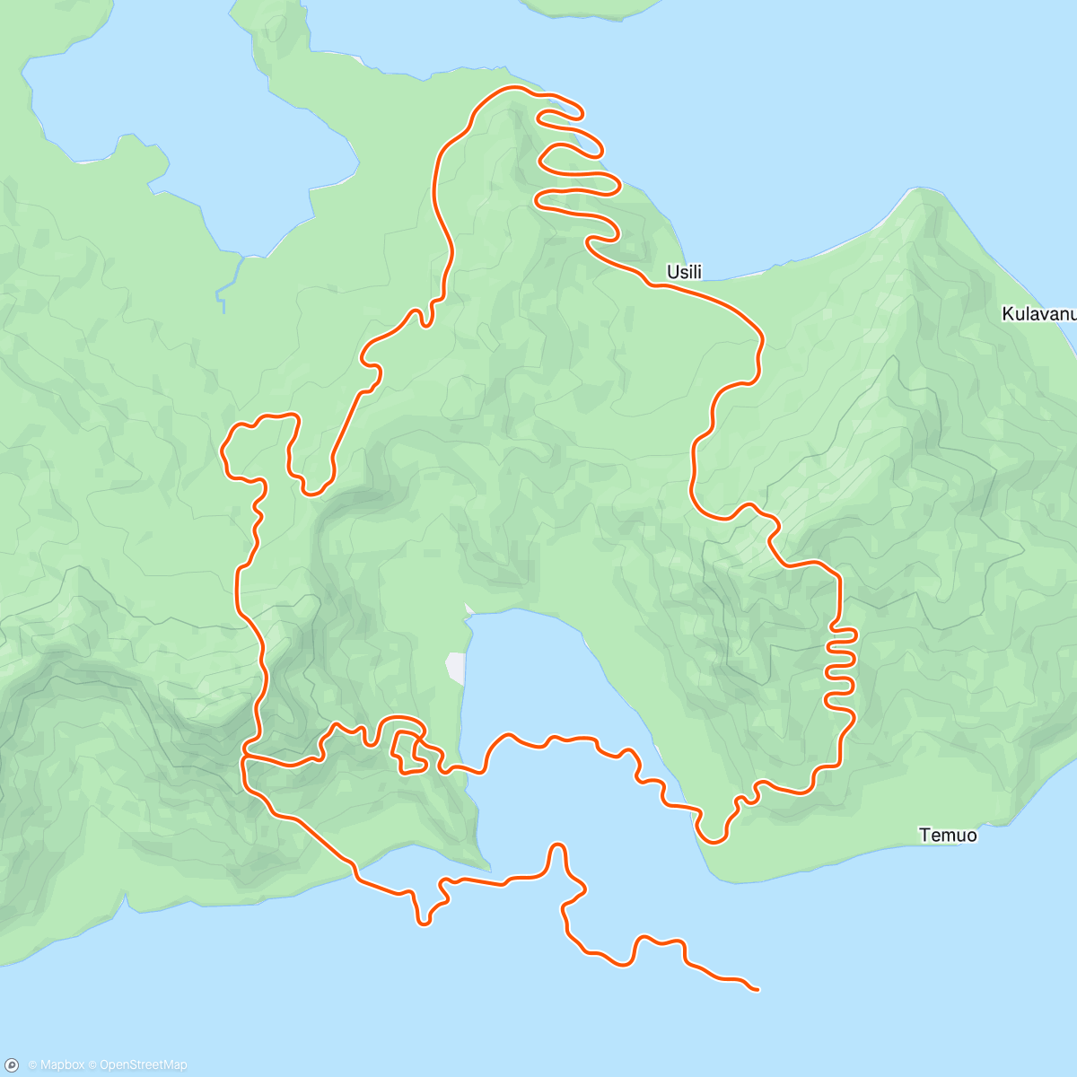 「Zwift - Tempo with FastPedals - 3x12min with 4min RBI in Watopia」活動的地圖