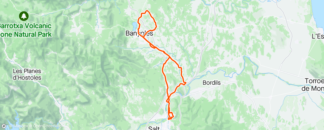 Map of the activity, Equipe ride