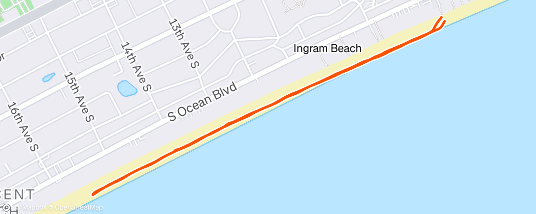 Map of the activity, Evening Walk