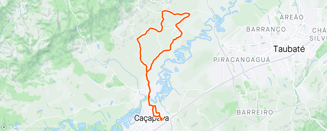 Map of the activity, Pedal Rosa/Taquaral/Dimas