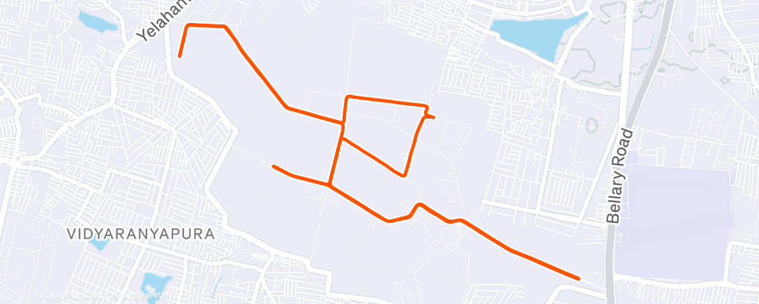 Map of the activity, Blr Ultra - 12.5k