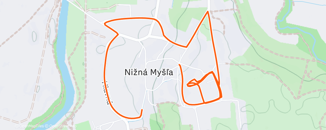Map of the activity, Morning Run