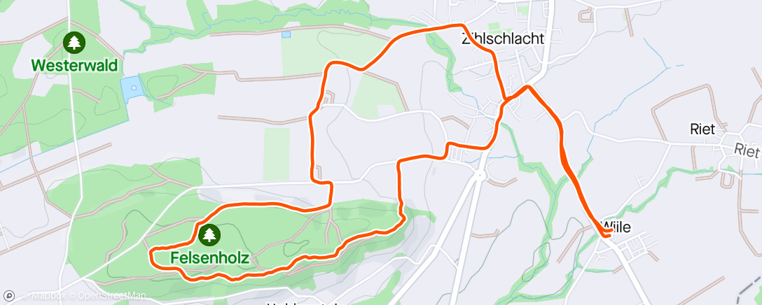 Mappa dell'attività Lauf am Nachmittag