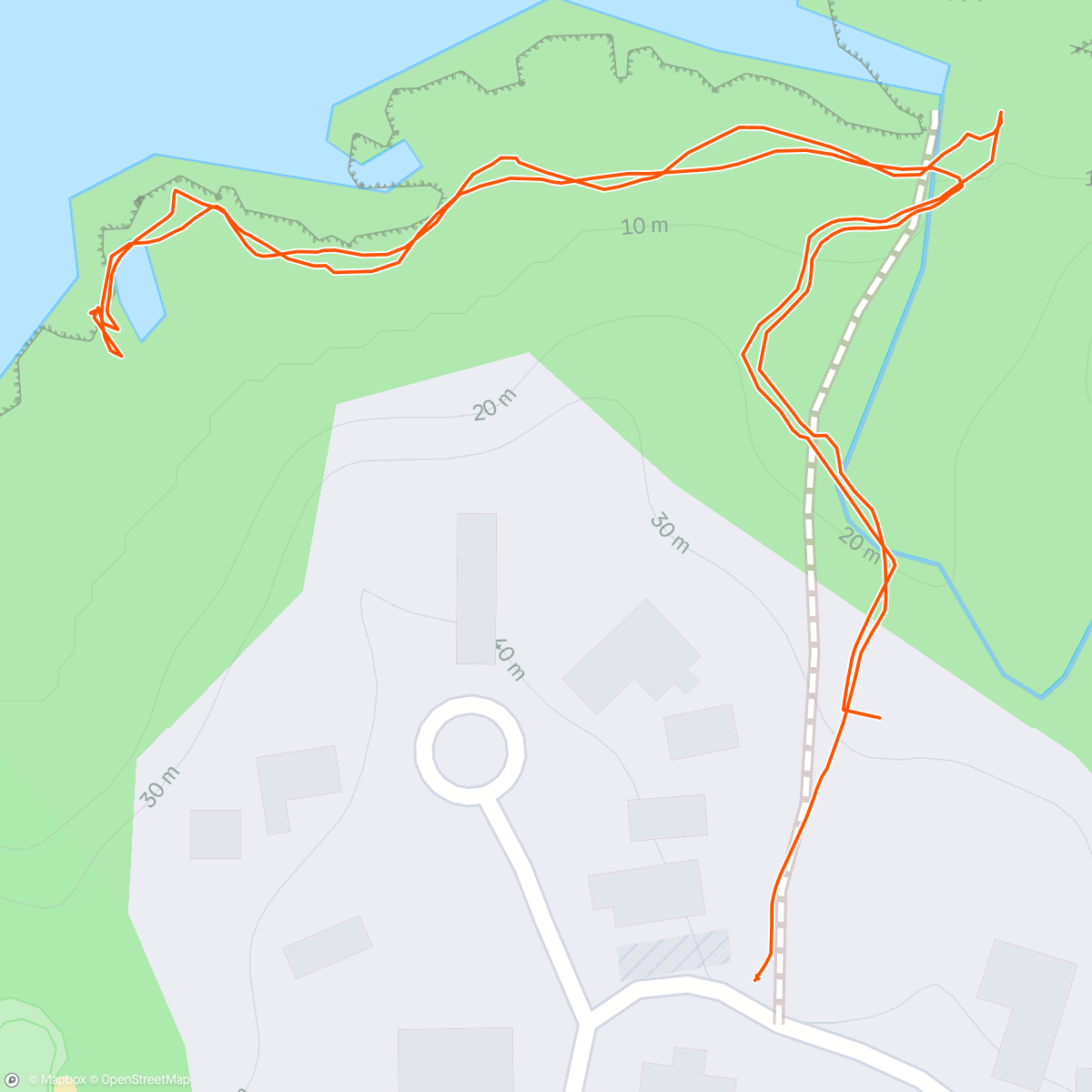 Map of the activity, Queens Bath