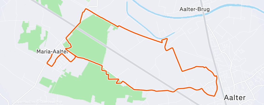 Map of the activity, Avond joggen