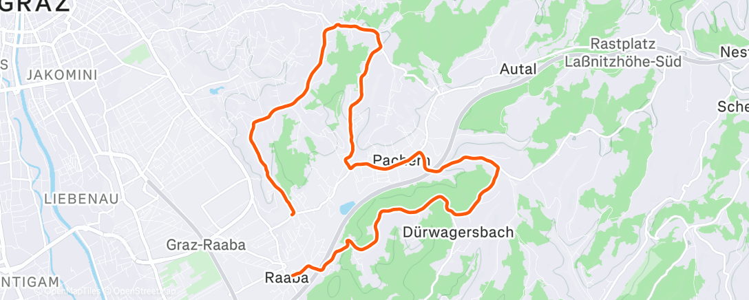 Map of the activity, Morning Run