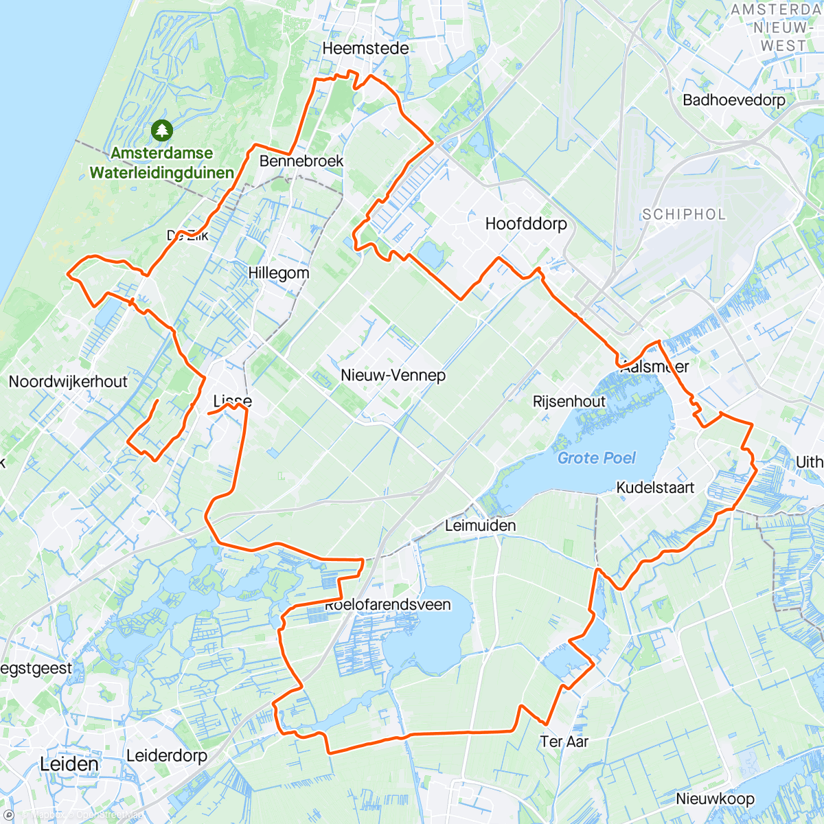 Map of the activity, Bollentocht met z’n 10n 🌷🌷🌷🌷🌷☀️