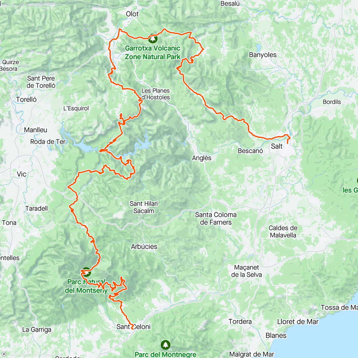 Map of the activity, Overnight in Rupit + Exploration