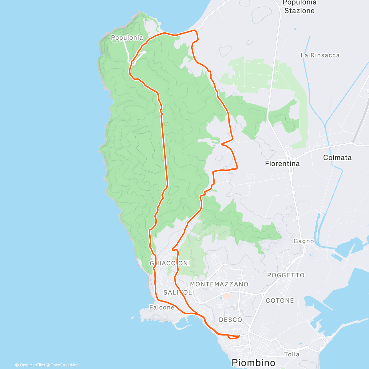 Карта физической активности (Baratti - Reciso - Salivoli)