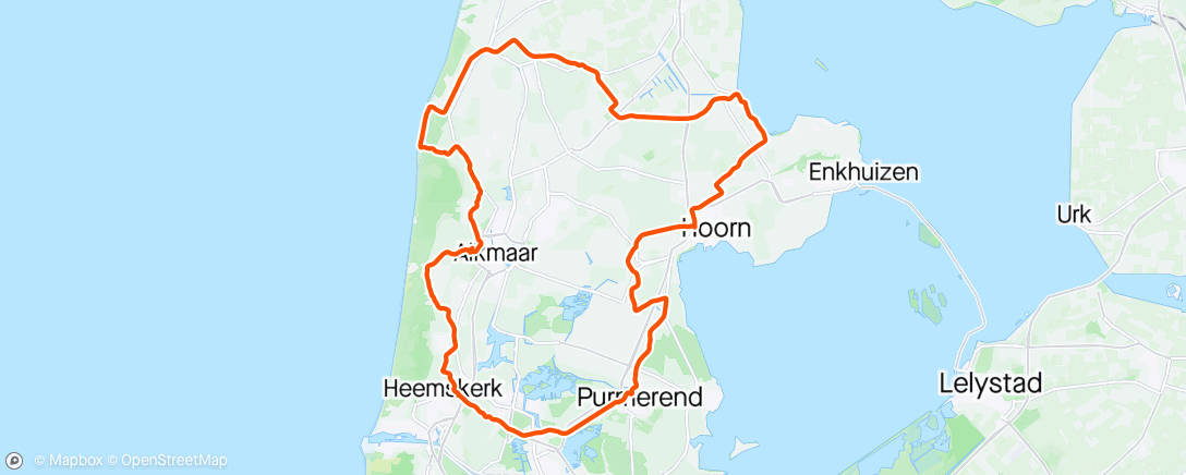 「De Ronde van Noord Holland met Herman, hier komt de wind vandaan😅」活動的地圖