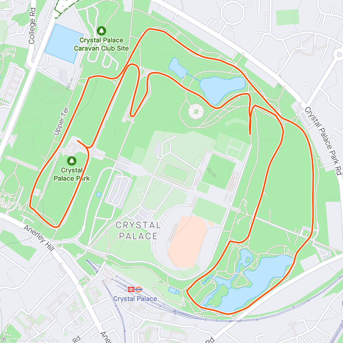 Map of the activity, Crystal Palace