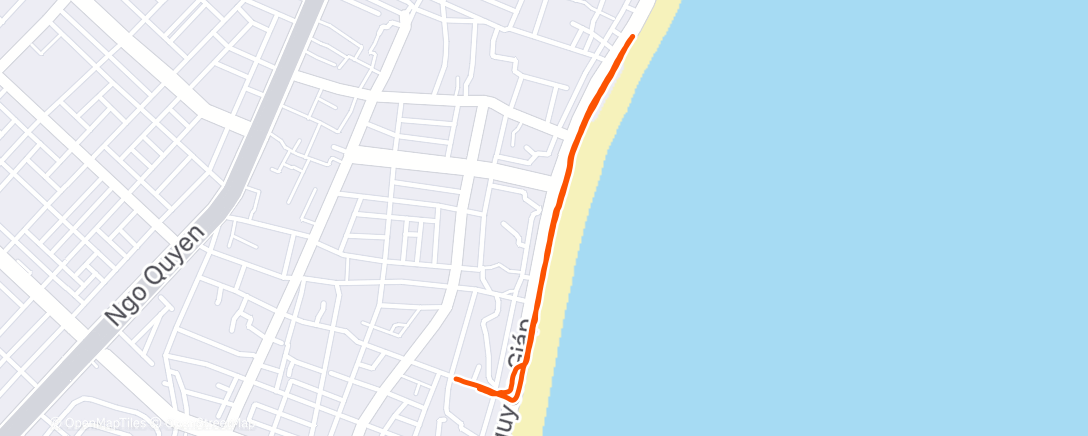 Map of the activity, Recovery run 45 min