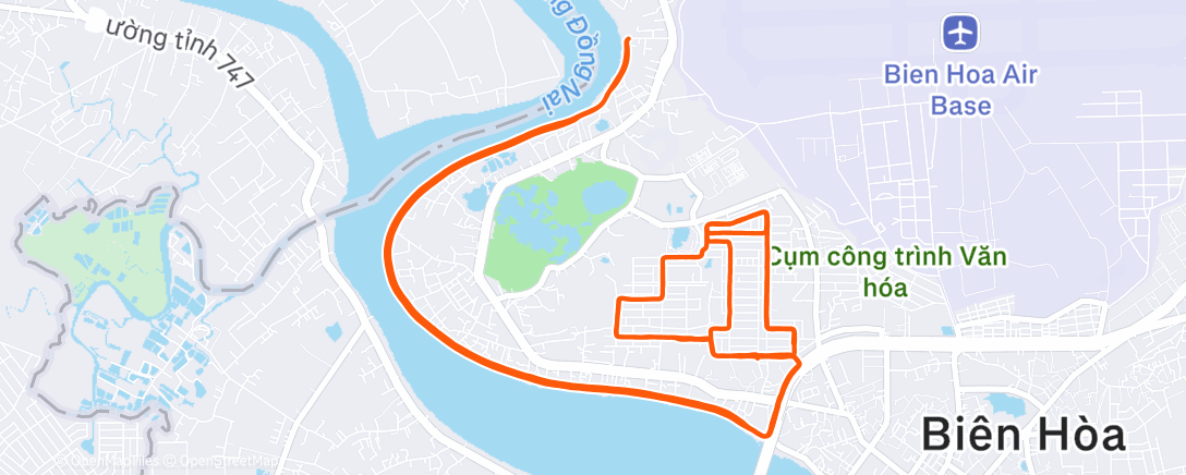 Map of the activity, Morning Run