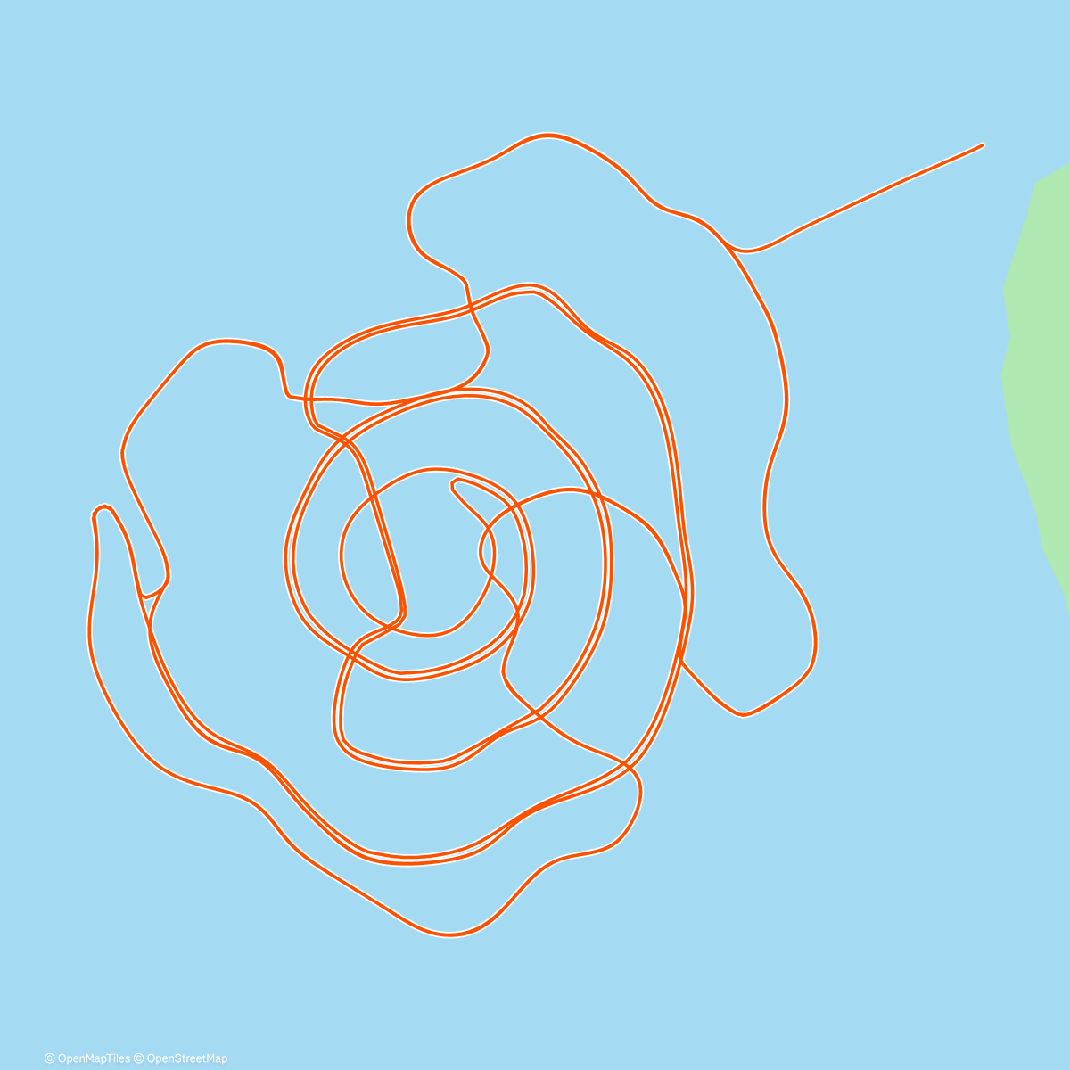 Карта физической активности (Zwift - Aerobic endurance on Whole Lotta Lava in Watopia)