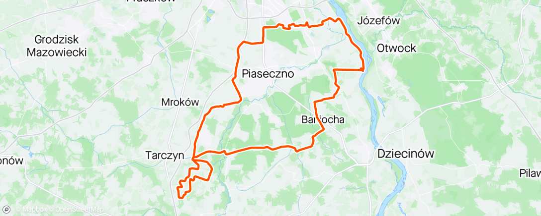 Map of the activity, Asfalciki za Tarczynem😎🌸🌼🌺