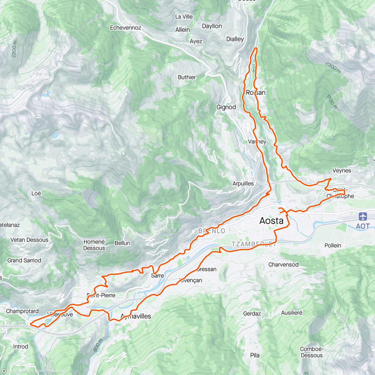 Map of the activity, Giro 🦅🦅