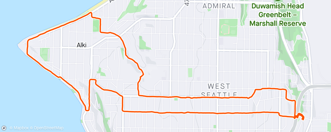 Mapa de la actividad, Usual hilly route