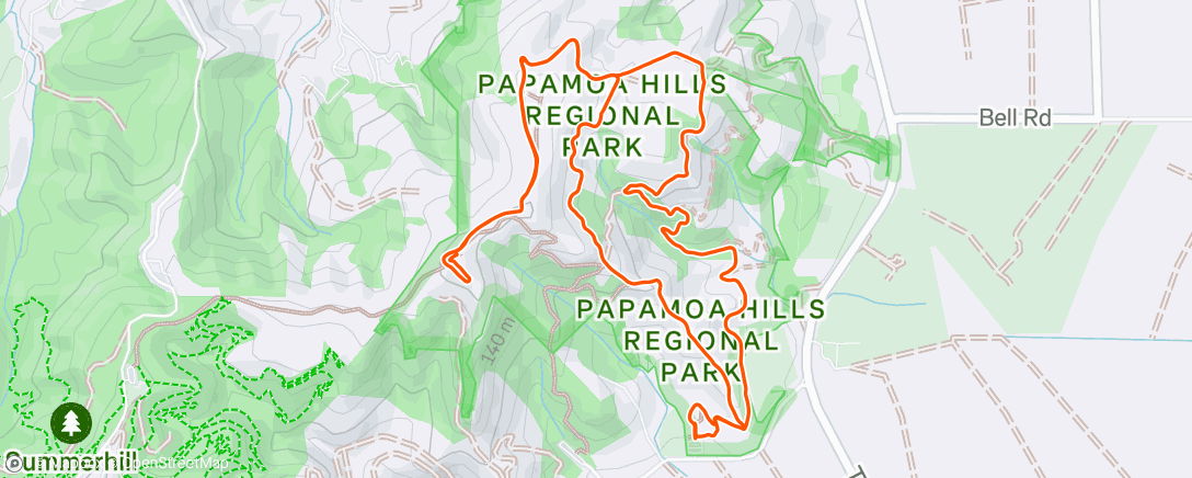 Map of the activity, Morning Trail Run
