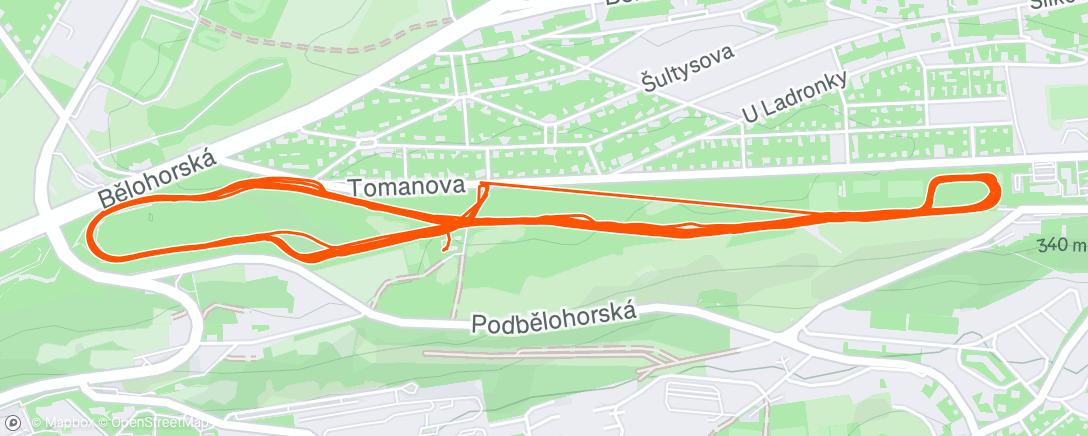 Map of the activity, Lunch Inline Skate