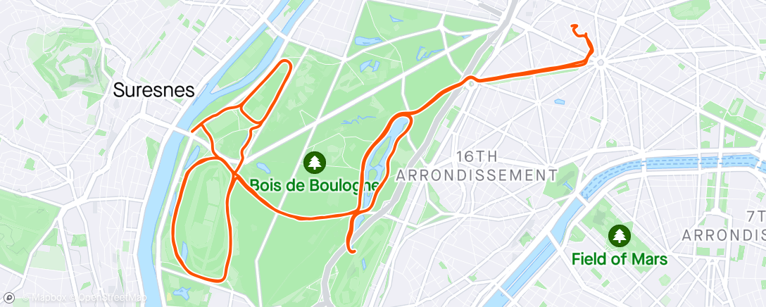 Карта физической активности (Paris LR)