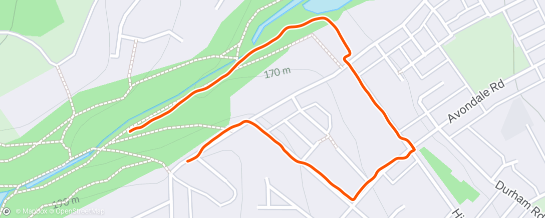 Map of the activity, Walking the wife