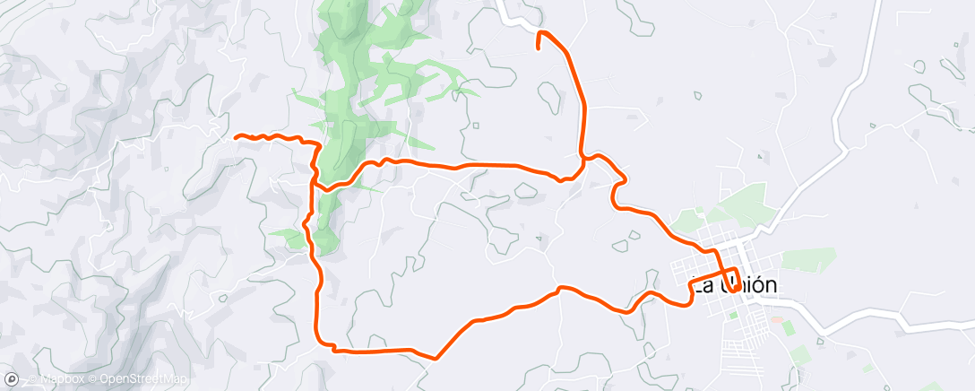 Carte de l'activité Bicicleta de montaña vespertina