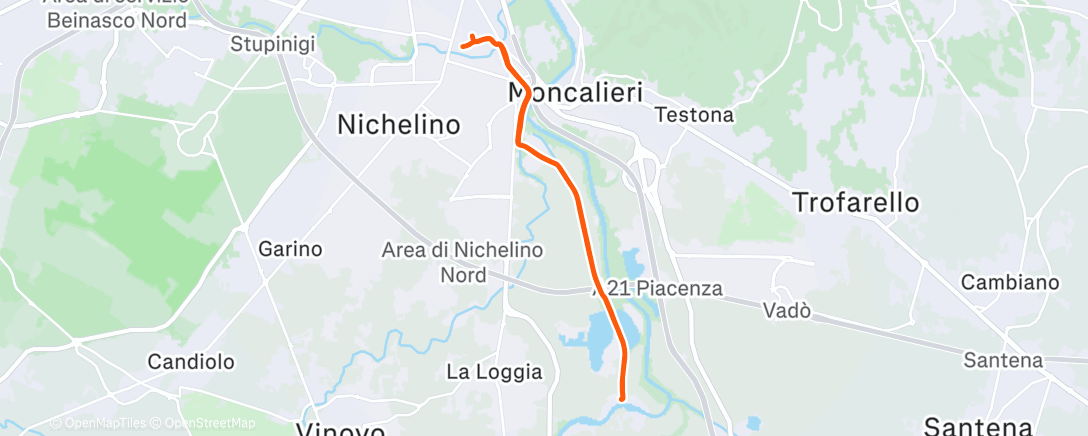 Карта физической активности (Corsa dell'ora di pranzo)