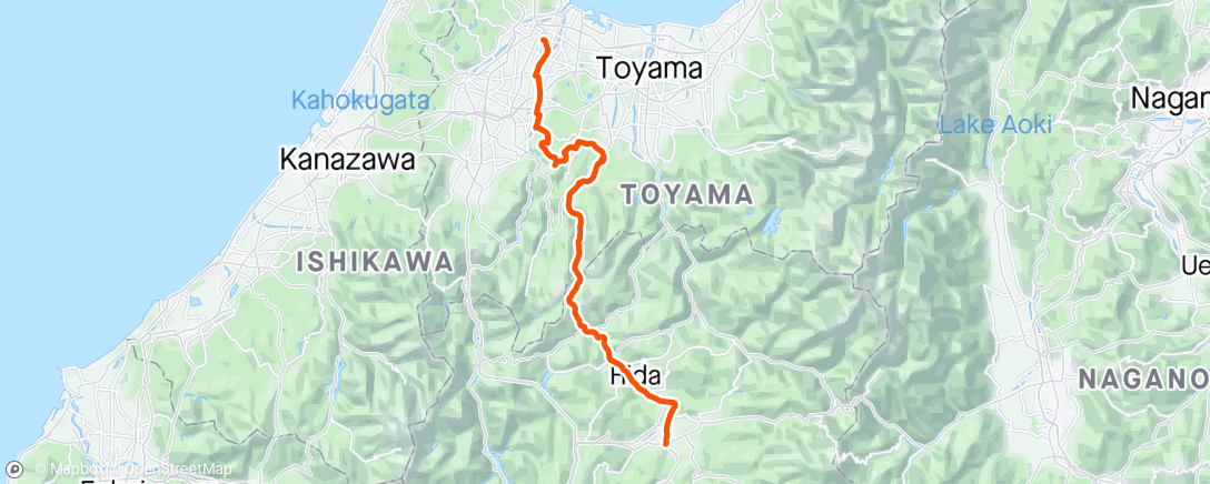 Map of the activity, 山を超えて高山へ