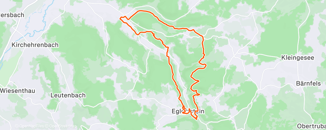 Map of the activity, Lunch Run