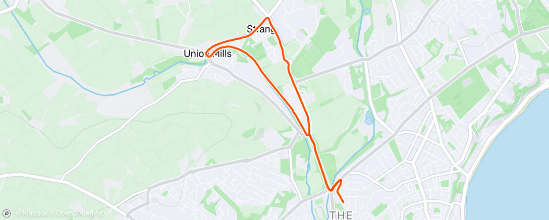Map of the activity, Evening Run