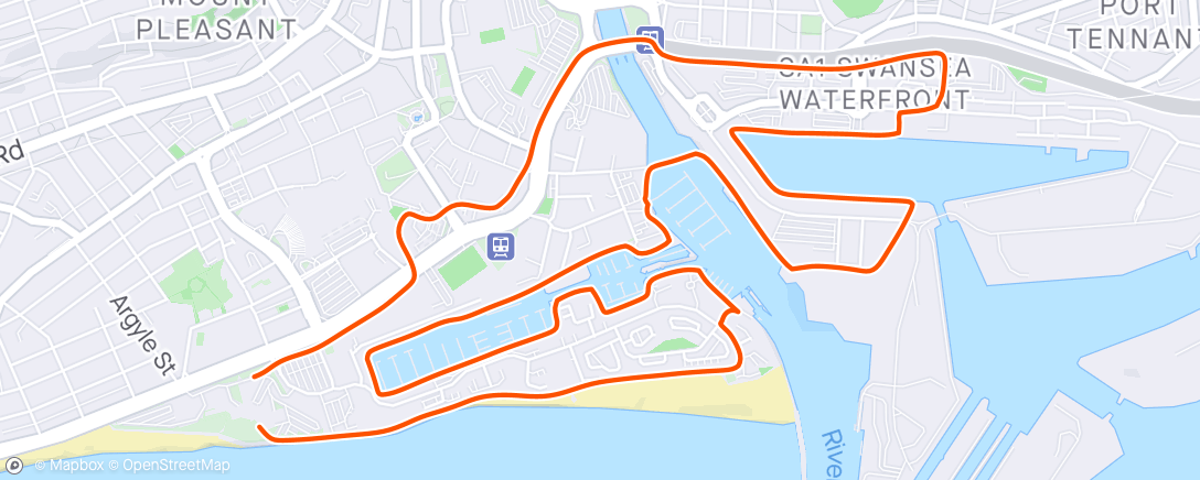 Map of the activity, YJR tour of SA1 and Marina